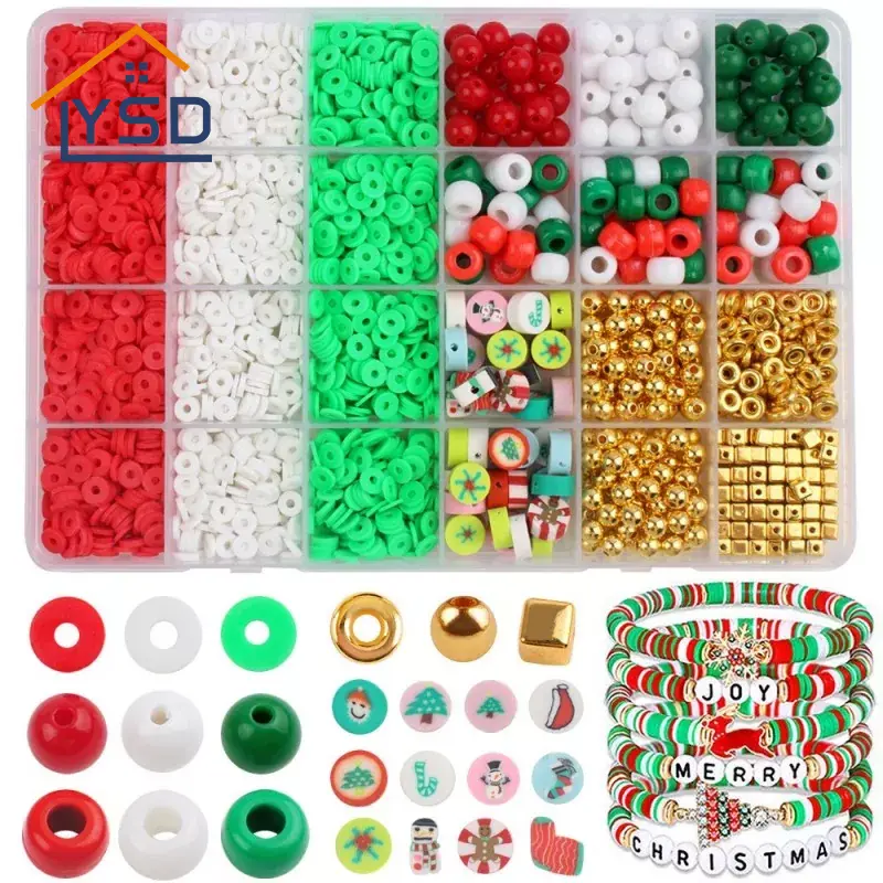 Jouluhelmillä koristeltu DIY-rannekorusarja