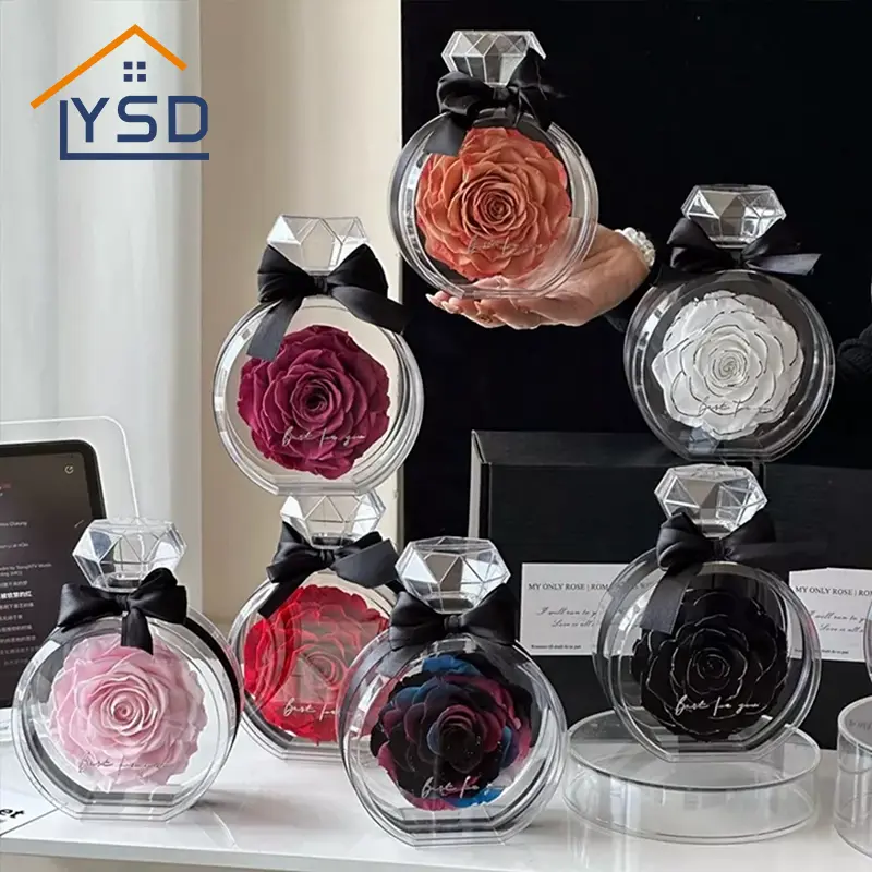 Säilötty kukka hajuvesipullo